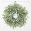 Sullivans Frosted Fern & Cone Artificial Wreath 24"H Green - 4 of 4