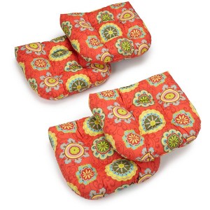Blazing Needles, 19-inch U-Shaped Spun Polyester Outdoor Tufted Dining Chair Cushions (Set of 4) - 1 of 1