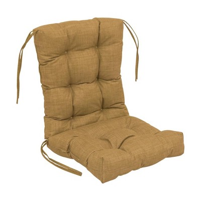 Blazing Needles, 18-inch by 38-inch Spun Polyester Solid Outdoor Tufted Chair Cushion