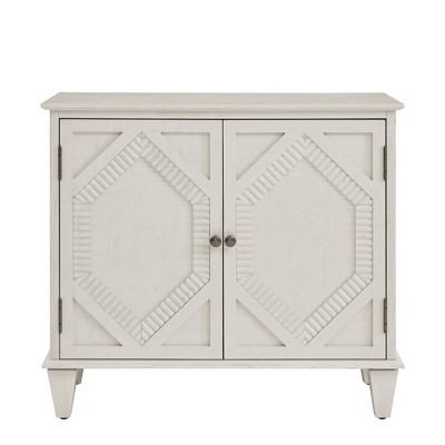 Lirago Retro Wooden Sideboard Buffet Cabinet​​ 15.75"D x 29.96"H x 33.58"W White Rectangle Decorative Storage Bathroom Cabinet