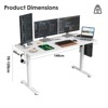 NicBex Standing Writing Desk Adjustable Height Sit Stand Home Office Desk with Splice Board for Living Room, Office - 4 of 4