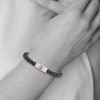 Black Bow Jewelry 6mm Stainless Steel Onyx Bead Enamel Medical I.D. Stretch Bracelet - 3 of 4
