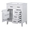 NicBex 30'' Bathroom Storage Cabinet with Sink, Bathroom Vanity, 1 Spacious Cabinet Door and 3 Drawers for Bathroom - 2 of 4