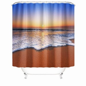 Sunset And Beach Shower Curtains for Bathroom Waterproof Fabric Bath Curtain Durable Soft Stylish Bathroom Decor 72x72 Inch - 1 of 1