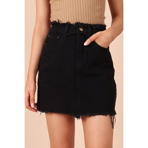 Denim mini outlet skirt target