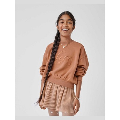 The Children's Place Girls Active Long Sleeve Embellished Winter Warm Sweatshirt