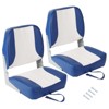 2-Pack Low Back Boat Seats - Padded Folding Fishing Chairs, Weatherproof for Cruises & Speedboats - 2 of 4