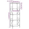 vidaXL Bookcase, 5-Tier Storage Cabinet for Living Room, Book Shelf with Adjustable Feet - 4 of 4