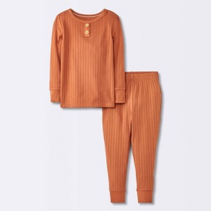 Toddler 2pc Snug Fit Long Sleeve Ribbed Pajama Set - Cloud Island™ - 1 of 4