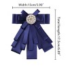 Allegra K Women's Pre-tied Pin Brooch Ribbon Beads Party Bowknot Bow Tie - 3 of 4