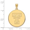 Black Bow Jewelry 10k Yellow Gold Texas Tech Red Raiders NCAA Extra Large Pendant - 2 of 3