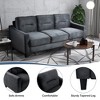 CAVINAS Velvet Sofa,Modern Couch with U-Shaped Spring Support - Chenille Fabric for Living Room,Bedroom,Office - 3 of 4