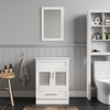 ELECWISH 24 in. W x 18 in. D x 32-1/2 in. H Bath Vanity Cabinet Only in White with Mirror - 3 of 4