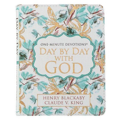 One-Min Devotions Day by Day Lux-Leather - by  Henry Blackaby (Leather Bound)