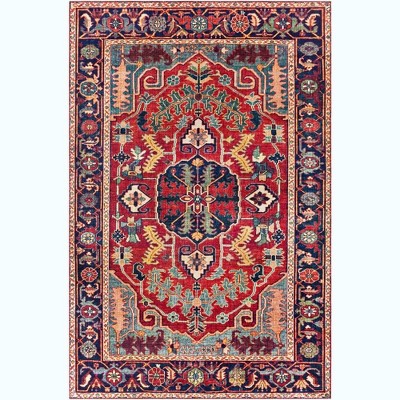 Mark & Day Lith Woven Indoor Area Rugs Bright Red