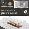 Heynemo Aluminum Patio Furniture Set with Fire Pit Table, 4 Piece Metal Outdoor Furniture with Cushions for Backyard - 2 of 4