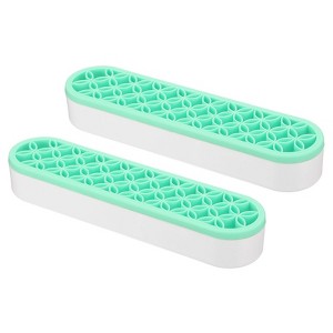 Unique Bargains Silicone Diamond Painted Pen Makeup Brush Organizers 2 Pcs - 1 of 4