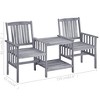 vidaXL Patio Bistro Set, Patio Furniture Set with Cushions, Outdoor Table and Chairs, Conversation Set for Garden - 3 of 4