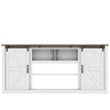 Farmhouse Large TV Stands 70", Entertainment Center with Sliding Doors, Media TV Console Table with Charging Station, TV Cabinet for Home Living Room - 3 of 4
