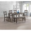 Sapphtopaz Dining Table Kitchen Table Rectangular Dining Table Dining Room Table for 6 with Sturdy Frame for Kitchen, Dining Room - 3 of 4
