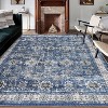 Area Rugs - Machine Washable, Vintage Boho Design, Large Size, Non Slip, Soft Distressed Low Pile Carpet - 2 of 4