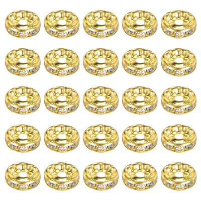 Unique Bargains Durable Sparkling DIY Jewelry Making Spacer Rhinestone Beads 50 Pcs