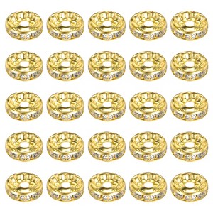 Unique Bargains Durable Sparkling DIY Jewelry Making Spacer Rhinestone Beads 50 Pcs - 1 of 3