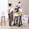 VEVOR Studio H-Frame Easel, Holds Canvas Art up to 77", Beechwood Artists Easel for Painting with Bottom Tray, Double Canvas Position, Black - 2 of 4