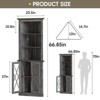 Tall Corner Cabinet, Modern Storage Cabinet with Adjustable Shelves - 2 of 4