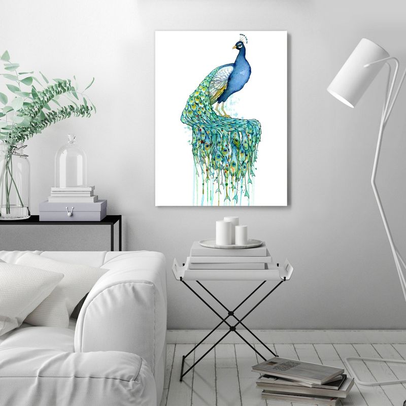 Americanflat Animal Minimalist Peacock By Sam Nagel Wrapped Canvas, 3 of 6
