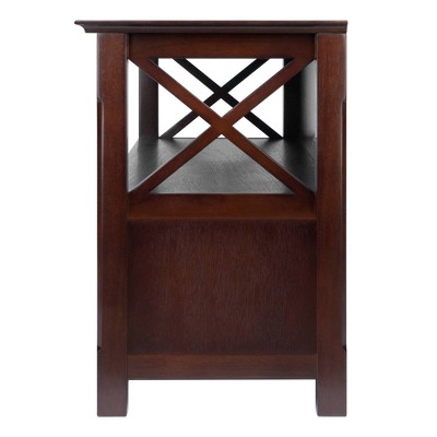 Transitional Cappuccino Brown 44" TV Stand with Cabinet Storage