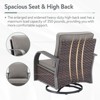 Buenhomino Patio Swivel Chairs Set of 2, High Back Patio Dining Chairs with All-Weather Olefin Fabric and Metal Frame for Backyard, Porch or Garden - 2 of 4