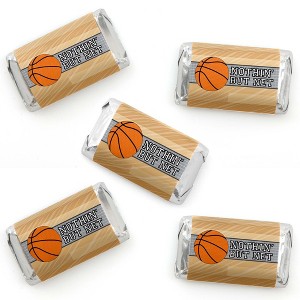 Big Dot of Happiness Nothin' but Net - Basketball - Mini Candy Bar Wrapper Stickers - Baby Shower or Birthday Party Small Favors - 40 Count - 1 of 4