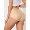 Allegra K Women's Tummy Control Unlined High-Waisted Breathable Hipster Underwear 2 Packs - 2 of 4