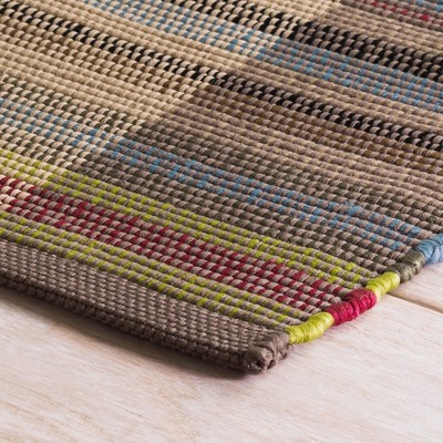 Swedish Rag Stripe 4' x 6' Reversible Indoor/Outdoor Rug
