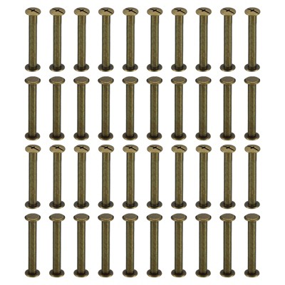 Unique Bargains Steel Leather Belt Scrapbook Binding Kits M5 Chicago Screws 100 Sets