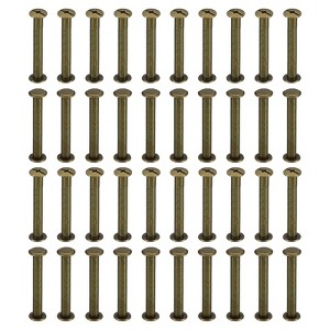 Unique Bargains Steel Leather Belt Scrapbook Binding Kits M5 Chicago Screws 100 Sets - 1 of 4