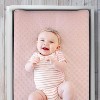 The Peanutshell Changing Pad Cover for Baby Girls, Daisy Plush Minky, Pink - 3 of 4