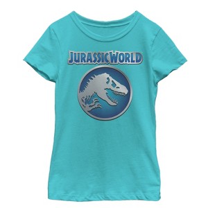 Girl's Jurassic World Circle Logo T-Shirt - 1 of 3