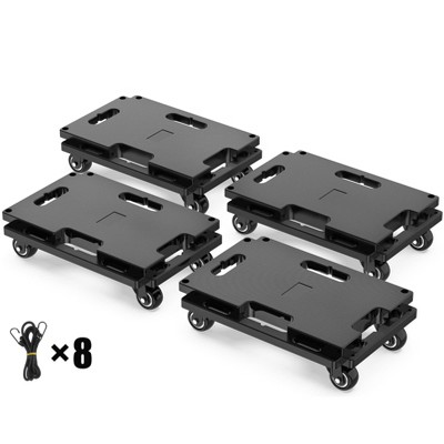 YIGII SOLEJAZZ Furniture Mover Dolly 4 Wheels   Rollers with 440 Lbs Capacity Rolling Platform Interlocking Design Flat Dolly with Wheels