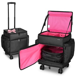 Byootique Rolling Nail Polish Organizer Manicure Storage Case Makeup Trolley - 1 of 4