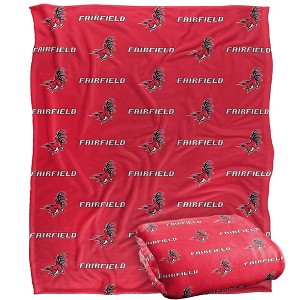Fairfield University Logo Pattern Silky Touch Blanket White 50x60 - 1 of 4