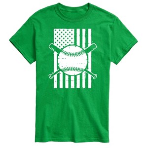 Men's - Instant Message - Baseball Flag Short Sleeve Graphic T-Shirt - 1 of 4