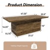 Dyonery Modern Rectangle/Round Coffee Table for Living Room,Engineered Wood Center Coffee Tables for Office Wooden Cocktail Tea Accent Table - 2 of 4