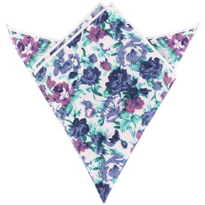 INSPIRE CHIC Men's Regular Fit Polyester Floral Pattern Pocket Squares - 1 of 4