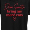 Women's - Instant Message - Dear Santa More Cats Short Sleeve Graphic T-Shirt - 2 of 4
