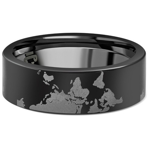 D20 Black Tungsten Men's Ring