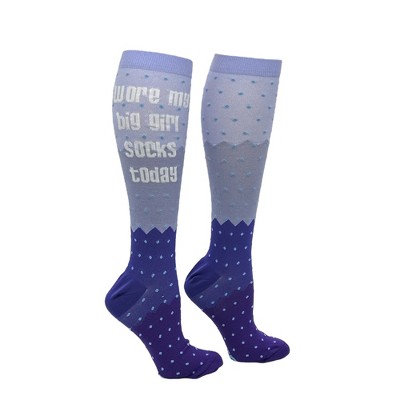 Womens Wore My Big Girl Socks Today Funny Compression Socks For Women - Crazy Dog Compression Socks
