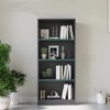 Fontoi Decorative Bookshelf, Adjustable Storage Bookcase, Freestanding Bookshelf with 4 Shelves for Living Room Home Office, Gray, 11.6"* 24.4"*55.9" - 4 of 4