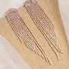SOHI Women's Silver  Bling Cluster Drop Earrings - 2 of 3